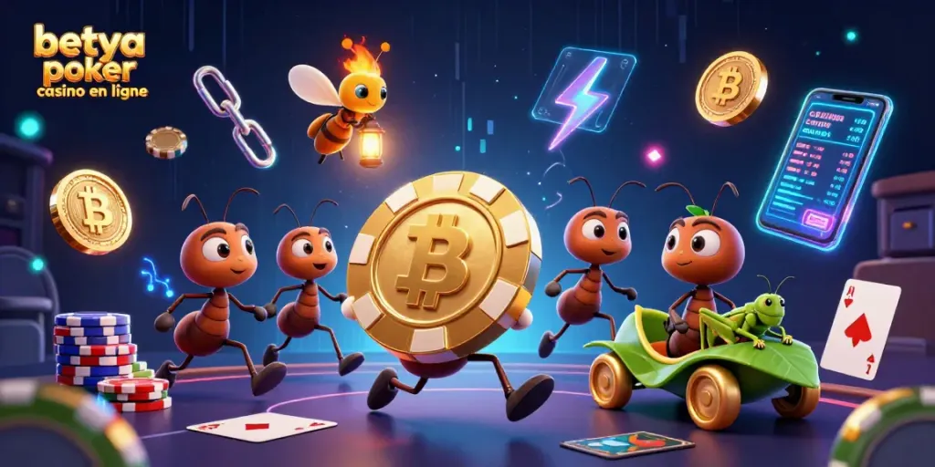 Experience thrilling action with betya poker casino en ligne as ants execute a heist for golden chips.