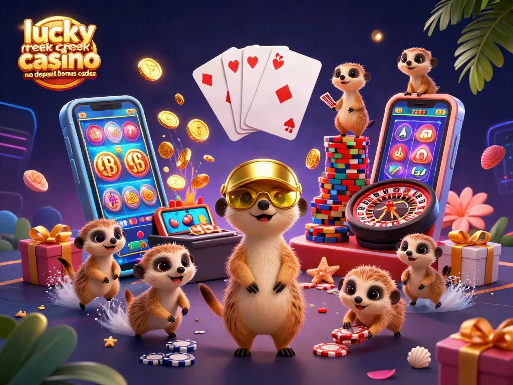 Play with lucky creek casino no deposit bonus codes while meerkats enjoy an elaborate casino setup.