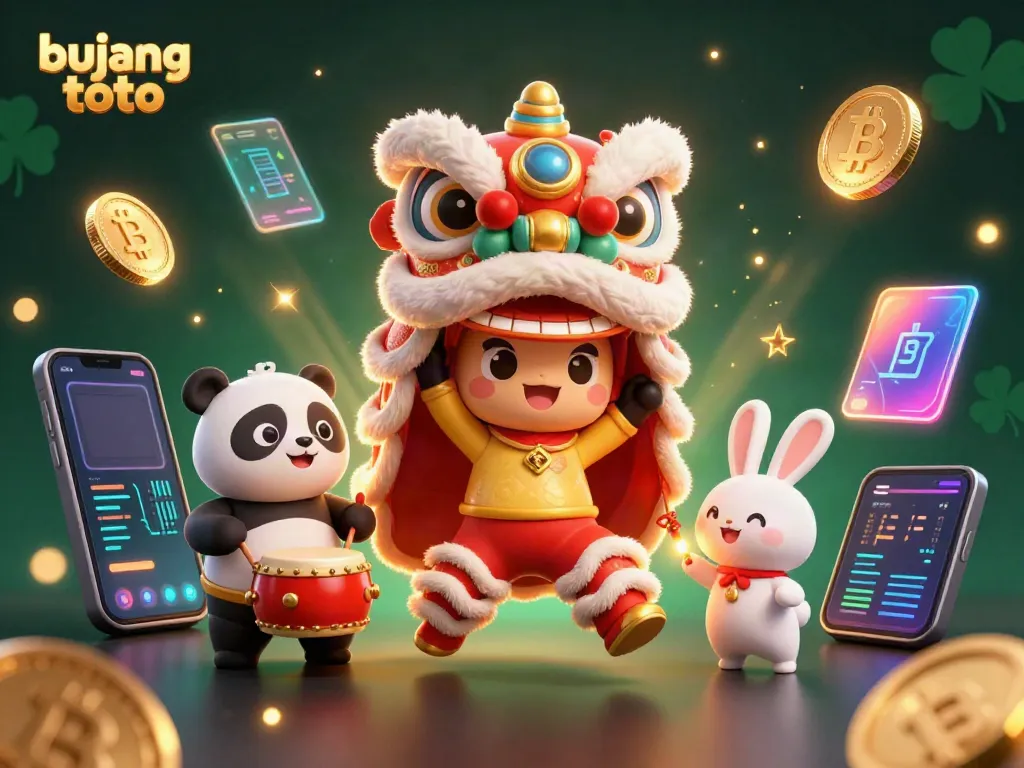 Engage in thrilling gameplay at bujang toto with a vibrant lion dance illustration.