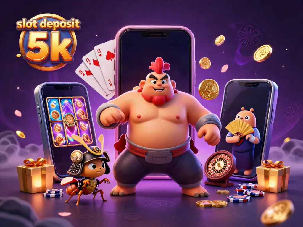 Experience the excitement of slot deposit 5k with powerful characters and vibrant casino elements.