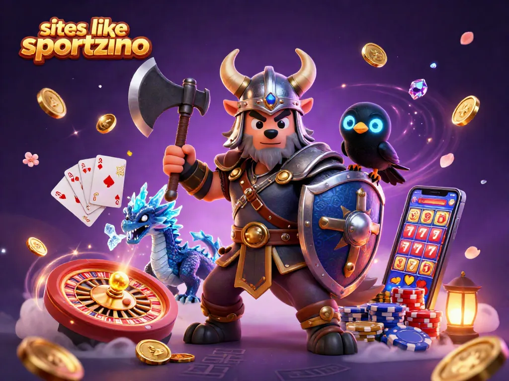 Play exciting games at sites like sportzino while a Viking warrior battles alongside a fierce dragon.