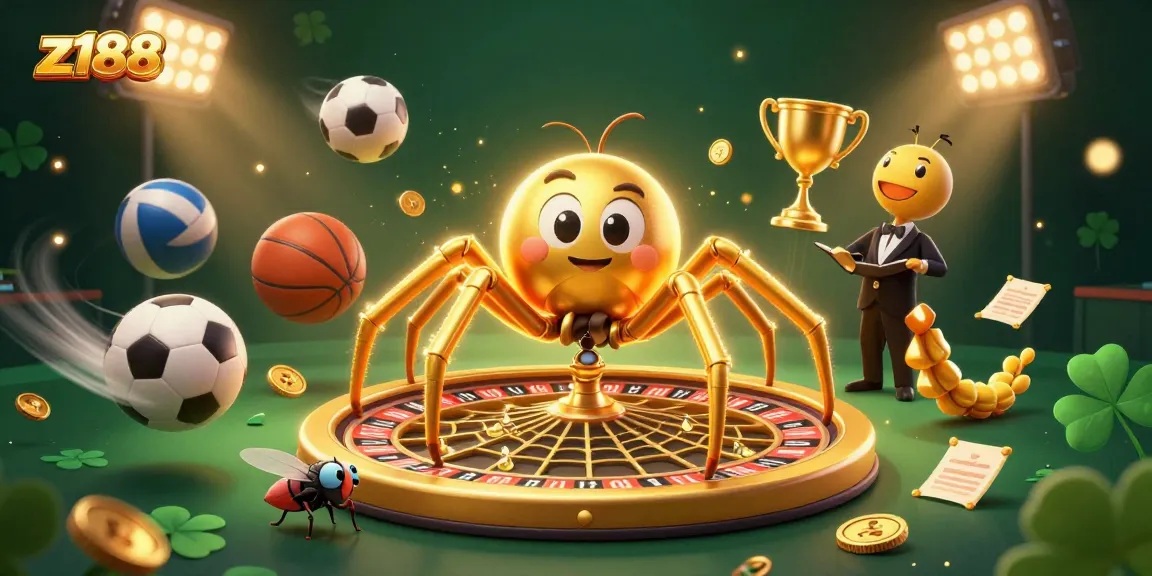 Experience the thrill of betting with z188's captivating 3D casino illustration featuring an energetic roulette scene.