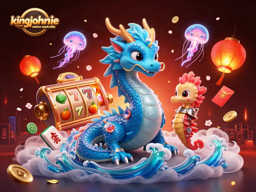 Engage with kingjohnnie casino australia's vibrant gaming experience featuring a mythical sea scene.