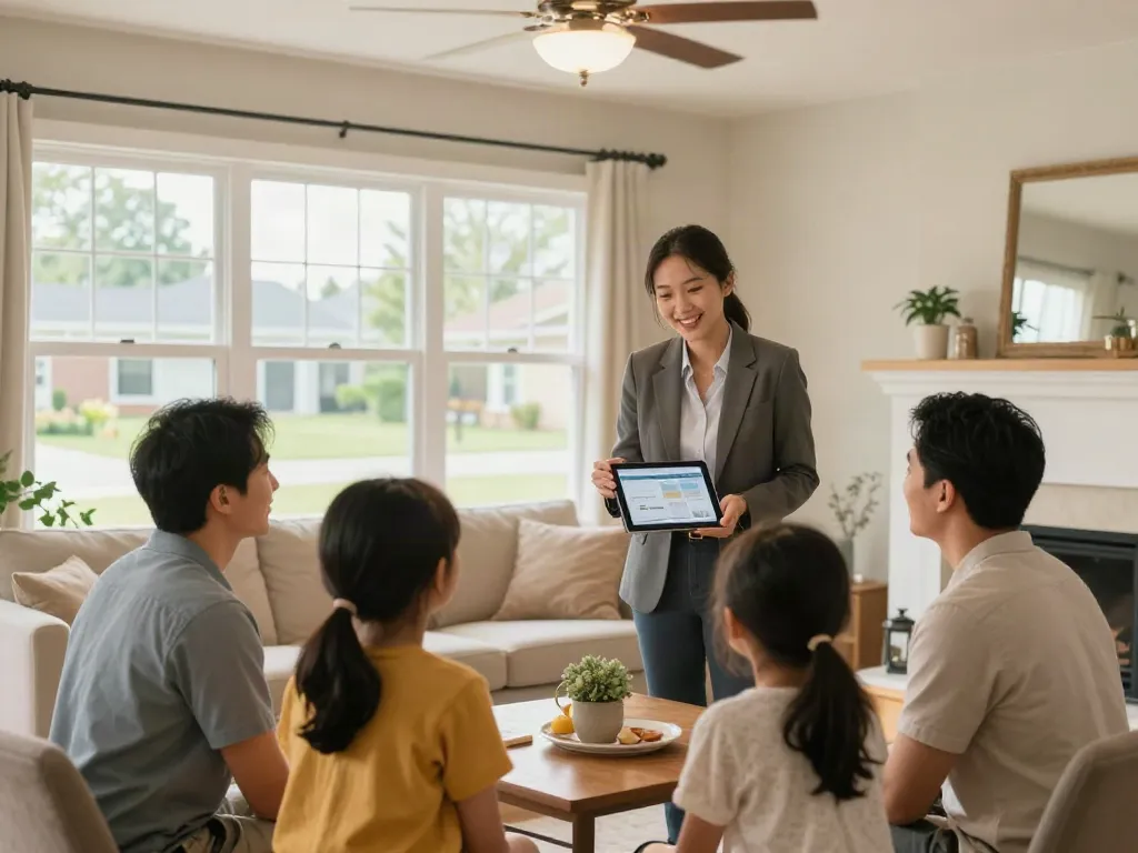 Real estate agent showcasing homes in the United Signature realtor program, trusted local business.