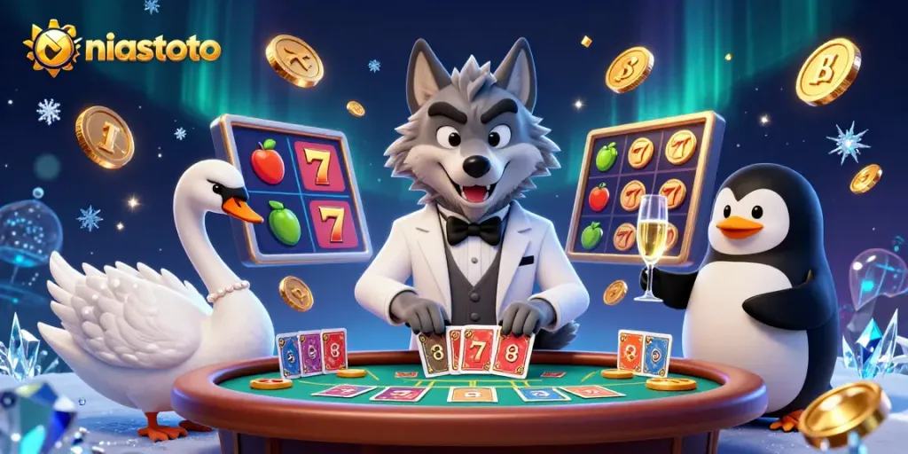 Experience high stakes and excitement with niastoto's captivating 3D illustration of a baccarat game.