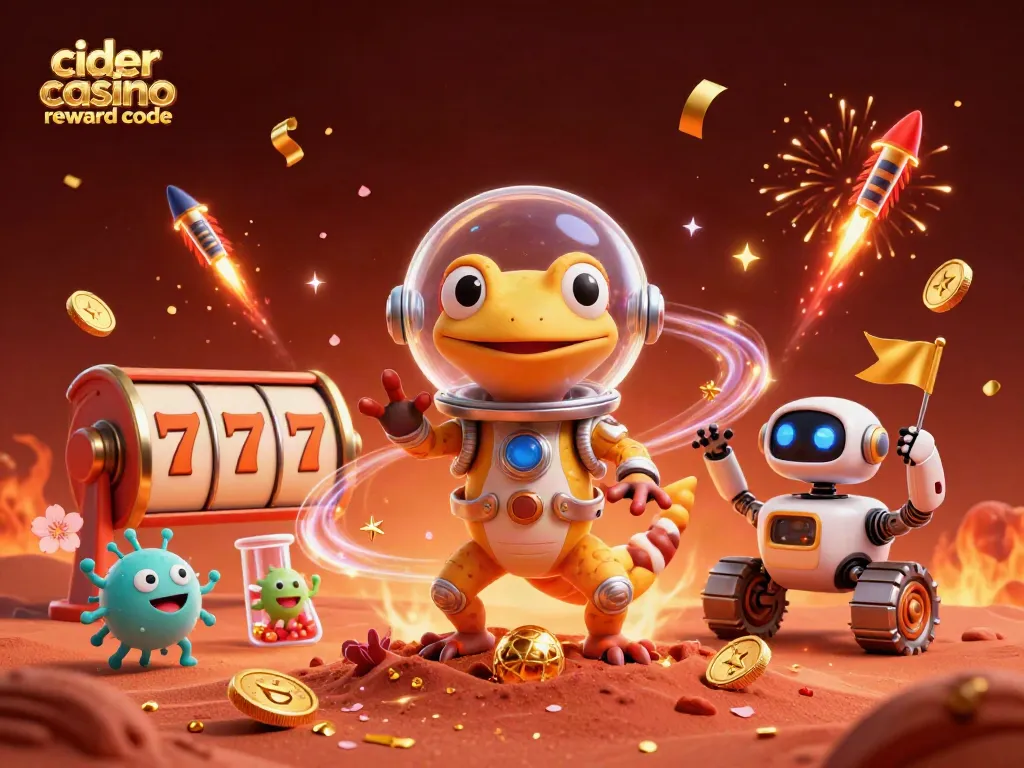 Unlock exciting wins with the cider casino reward code in this vibrant 3D casino celebration.