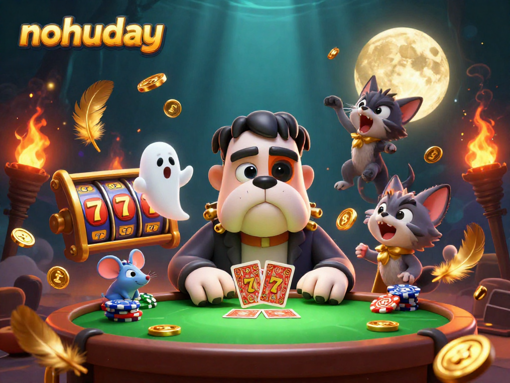 Engage in exciting gameplay with nohuday as the 3D monster dealer at a thrilling casino table.