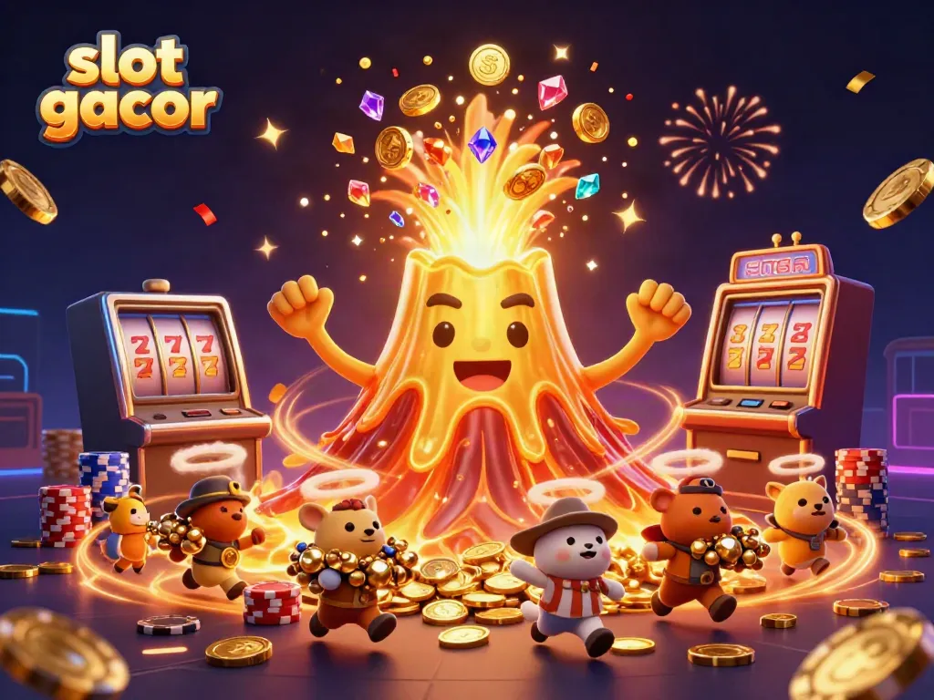 Experience the excitement of slot gacor as the golden volcano erupts with treasures and lucky symbols.