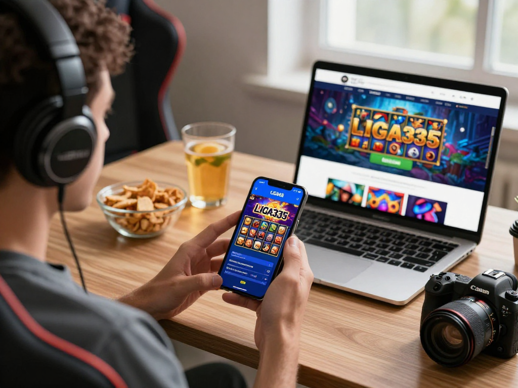 Aplikasi mobile iga 335 yang digunakan pengguna dalam suasana nyaman untuk bermain slot digital.