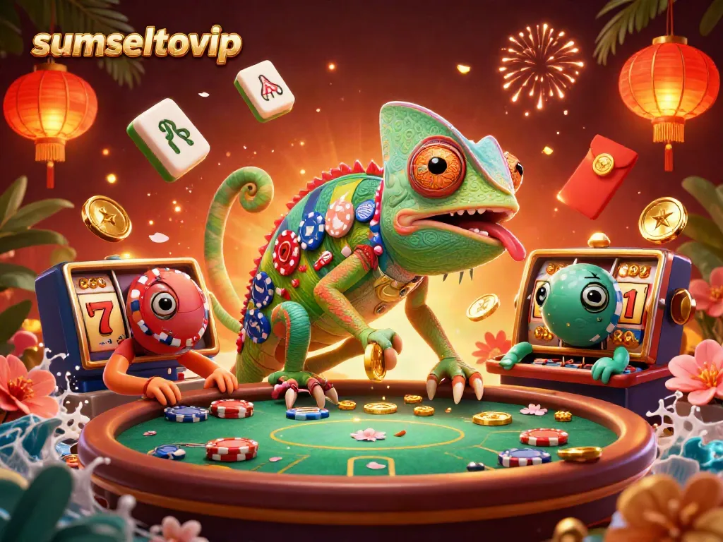 Experience premium gambling action with sumseltotovip's colorful casino scene featuring games and rewards.