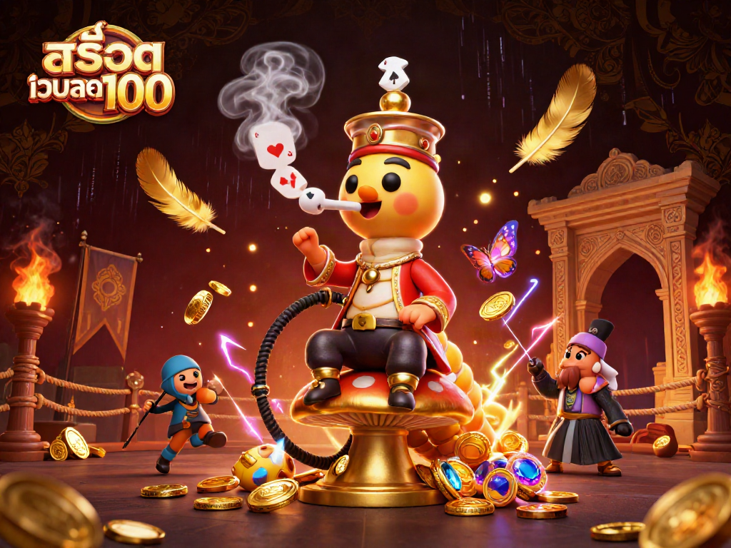 Engage with สล็อตเว็บตรง100 through an intriguing 3D illustration of a captivating casino scene.