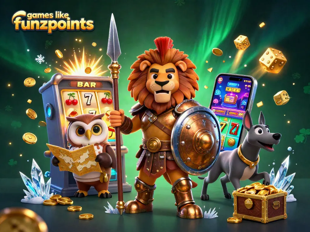 Play exciting games like funzpoints with slot machines and vibrant casino themes.