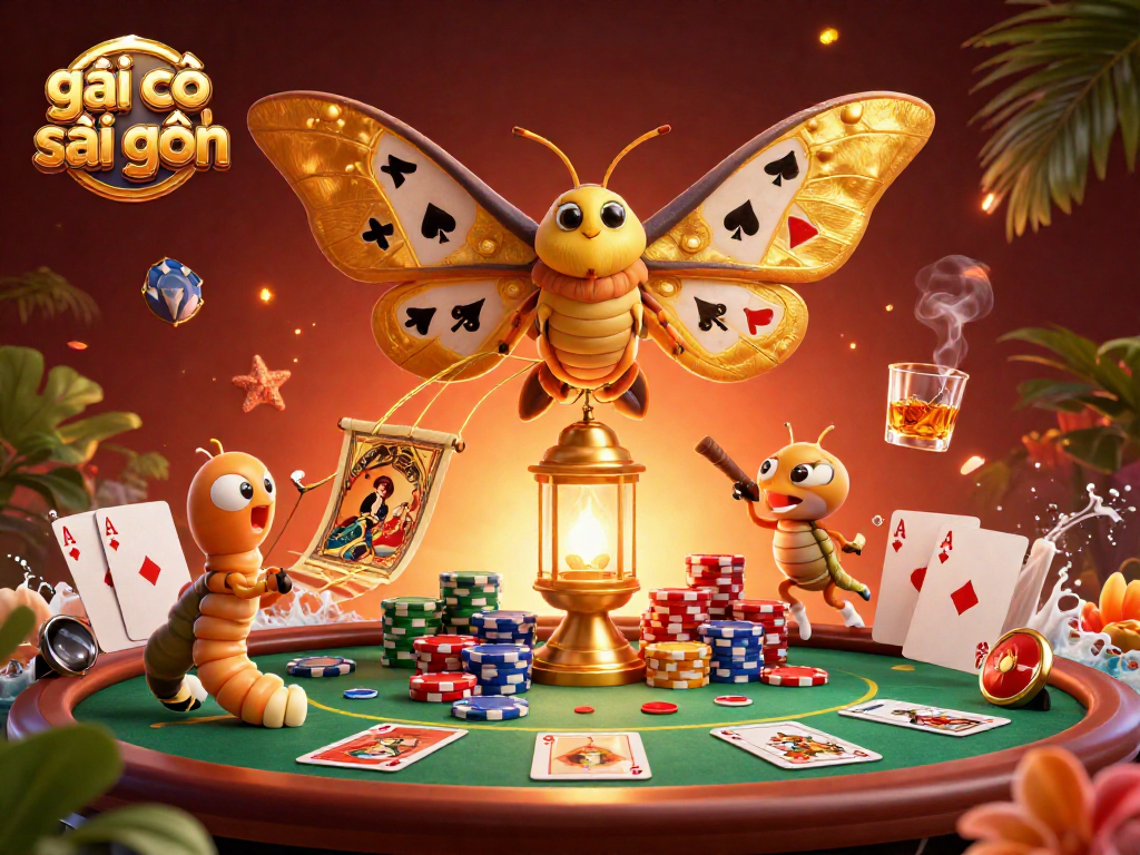 Attract players with vibrant 3D scene of gái gọi sài gòn showcasing poker elements and excitement.