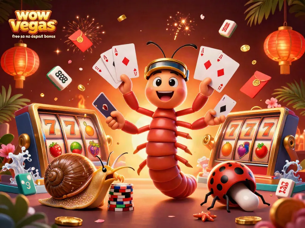 Win big with wow vegas free sc no deposit bonus in a vibrant casino atmosphere featuring exciting characters.